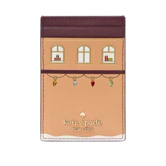 Kate Spade Oh What Fun Gingerbread House Small Slim Cardholder - Picture 2 of 11